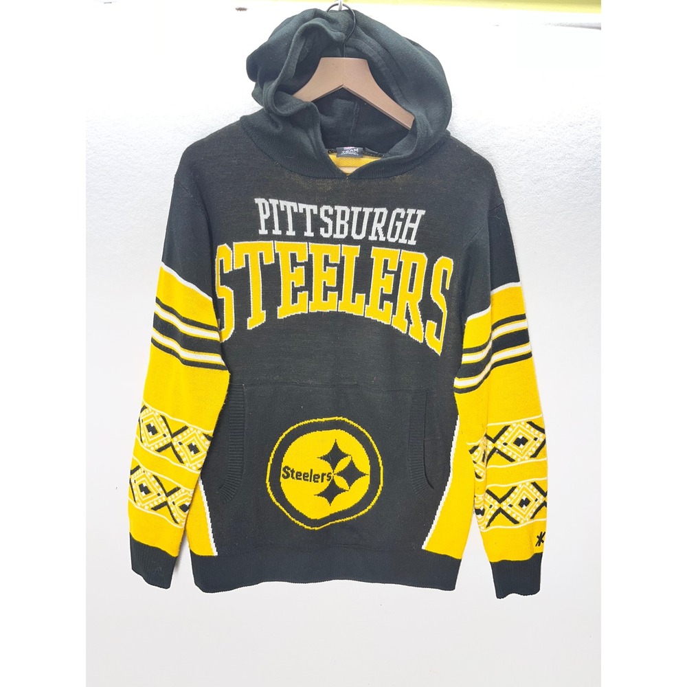 NFL Team Apparel Pittsburgh Steelers Hoodie Sweater Mens M Football 3285